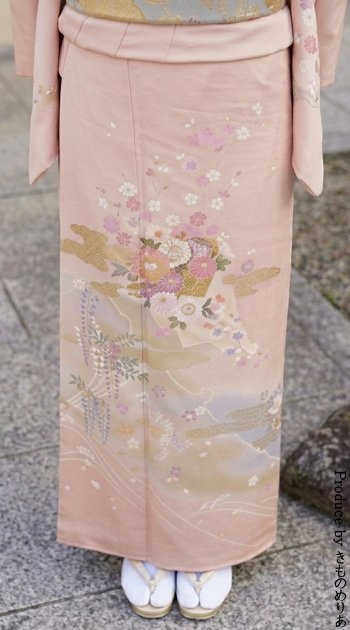 訪問着レンタル｜フルセット｜往復送料無料｜安い格安｜大阪｜京都｜梅田｜烏丸｜南森町｜烏丸御池｜ピンク色