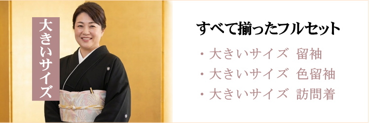 大きいサイズ留袖レンタル|大きいサイズ色留袖｜大きいサイズ訪問着｜フルセット|安い|格安|往復送料無料|大阪天満宮|南森町