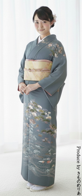 訪問着レンタル｜フルセット｜往復送料無料｜安い格安｜大阪｜京都｜梅田｜烏丸｜南森町｜烏丸御池｜緑色系