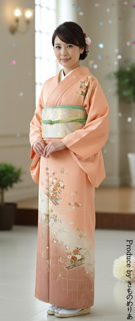 訪問着レンタル｜フルセット｜往復送料無料｜安い格安｜大阪｜京都｜梅田｜烏丸｜南森町｜烏丸御池｜ピンク色