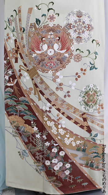 色留袖レンタル|色留袖ピンクベージュ|フルセット|往復送料無料|安い格安|大阪|大阪天満宮|京都|梅田|烏丸|南森町|烏丸御池